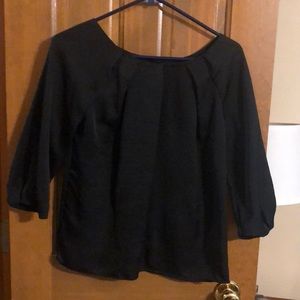Black scoop neck top